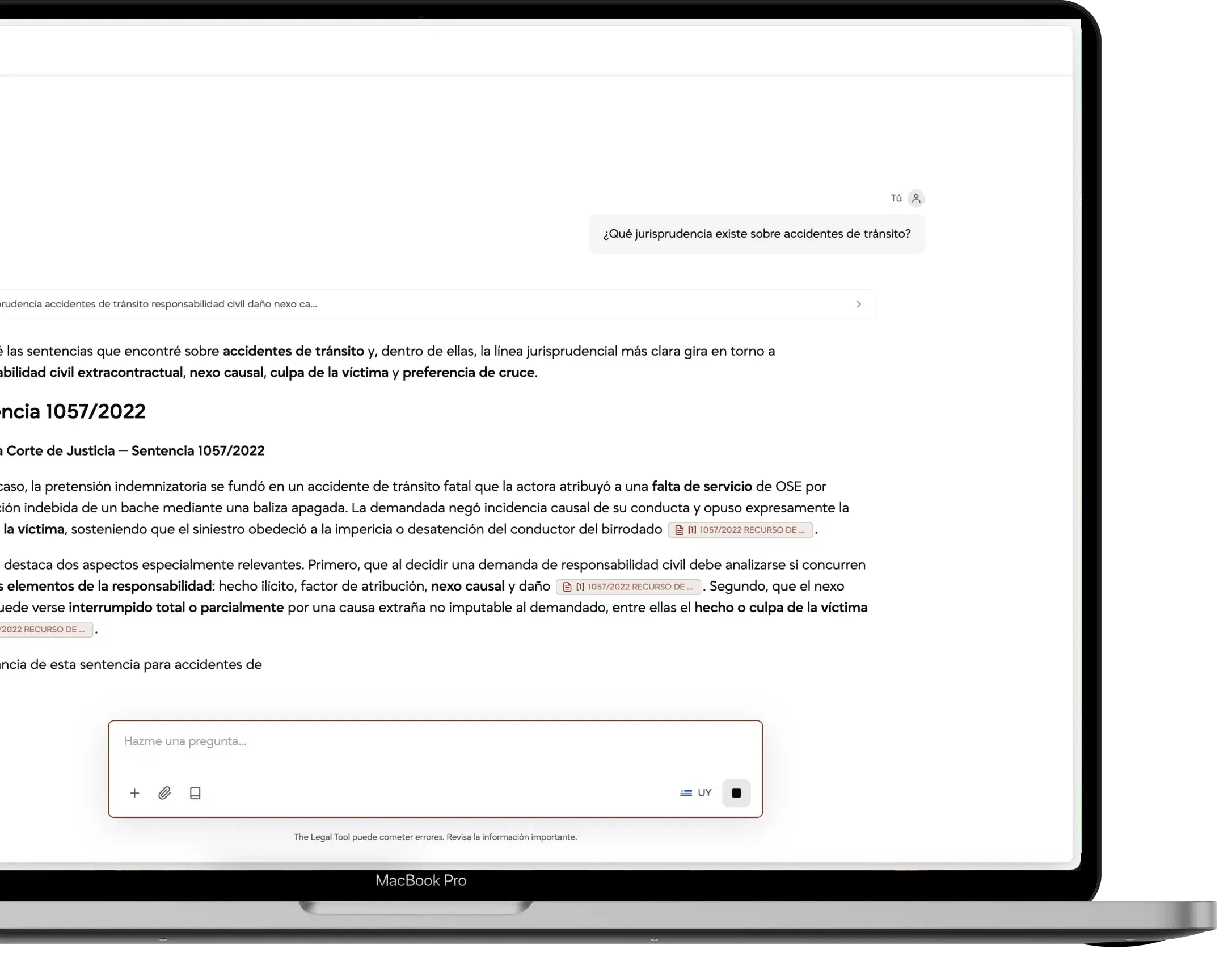 The Legal Tool app - step 2
